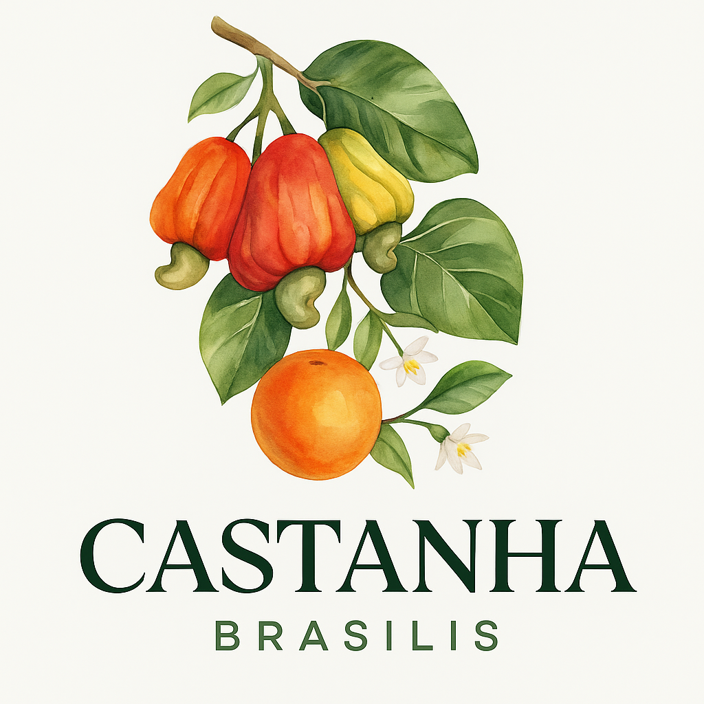 Logo for NOME DA MARCA: CASTANHA BRASILIS, DESIGN MODERNO E ATEMPORAL COM AQUARELA.