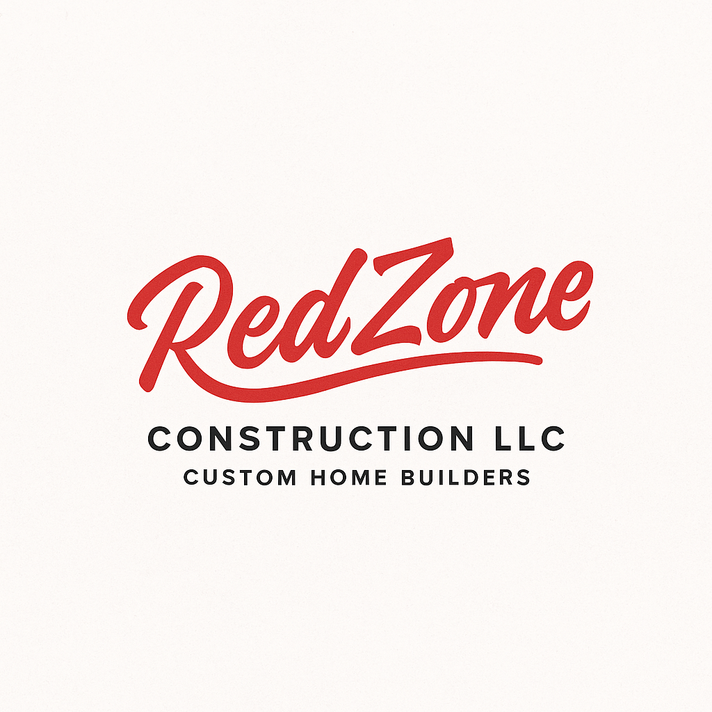 Logo for RedZone Construction LLC Custom Home Builders.