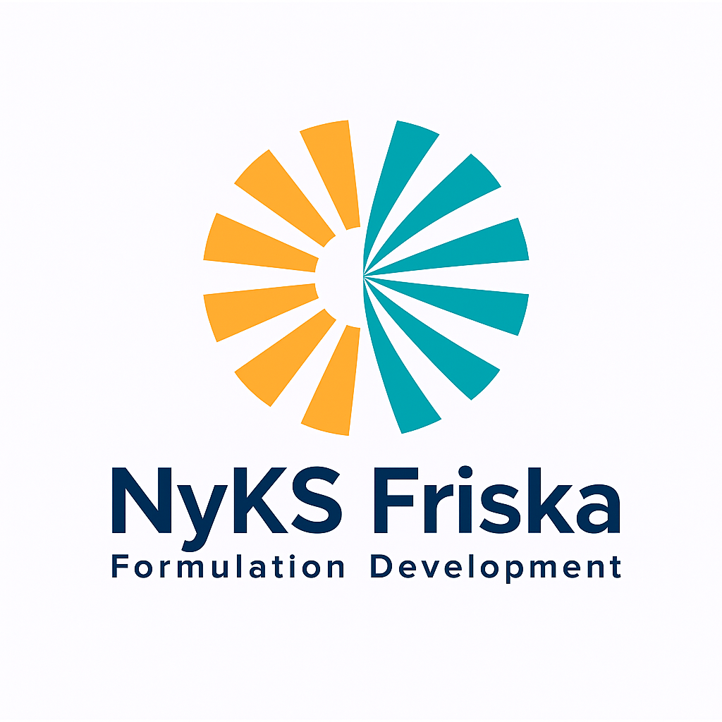 Create a logo for NyKS Friska Formulation development , Nitin  Kruti Mishika.