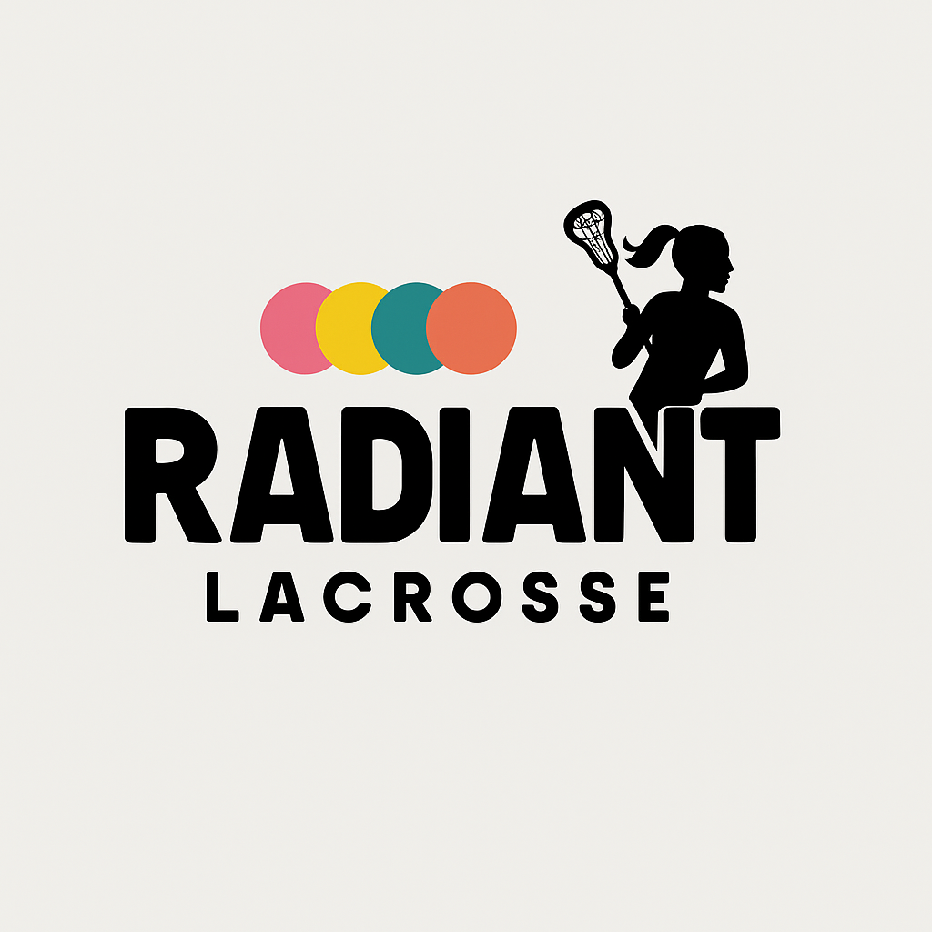 sports logo for RADIANT LACROSSE a youth girls lacrosse program.