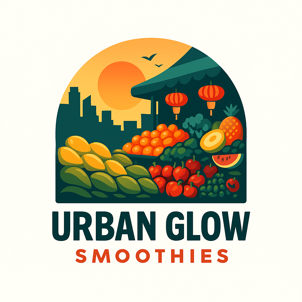 Create a logo for Urban Glow Smoothies.
