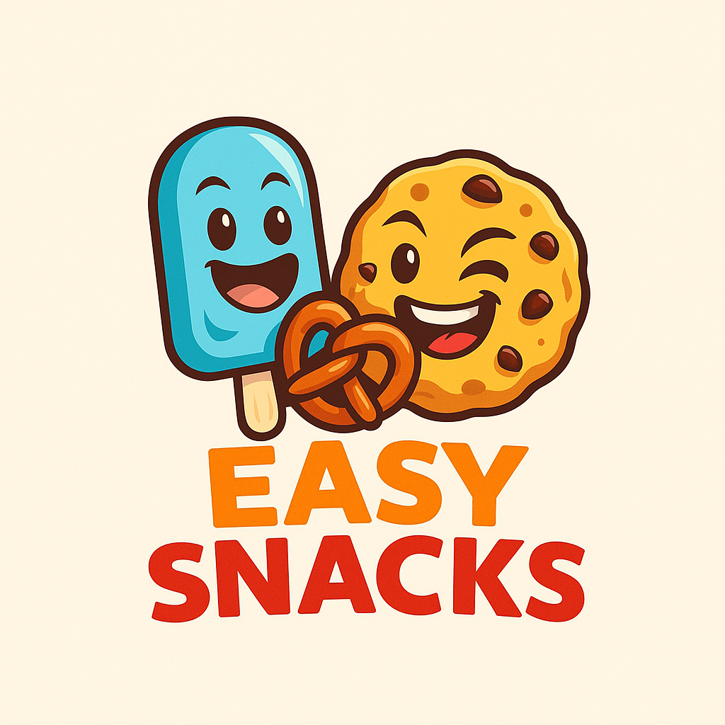 fun logo for "Easy Snacks" i want a catchy logo and professional and mixe with salty and sweet with it's name.